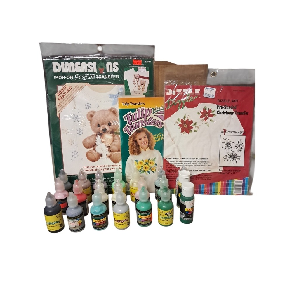 Scribbles Dimensional Paint‎ Lot With 3 Transfers